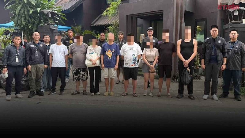 泰国新闻 警察突袭清迈非法中国“竖屏短剧”拍摄团队，8名中国人被捕