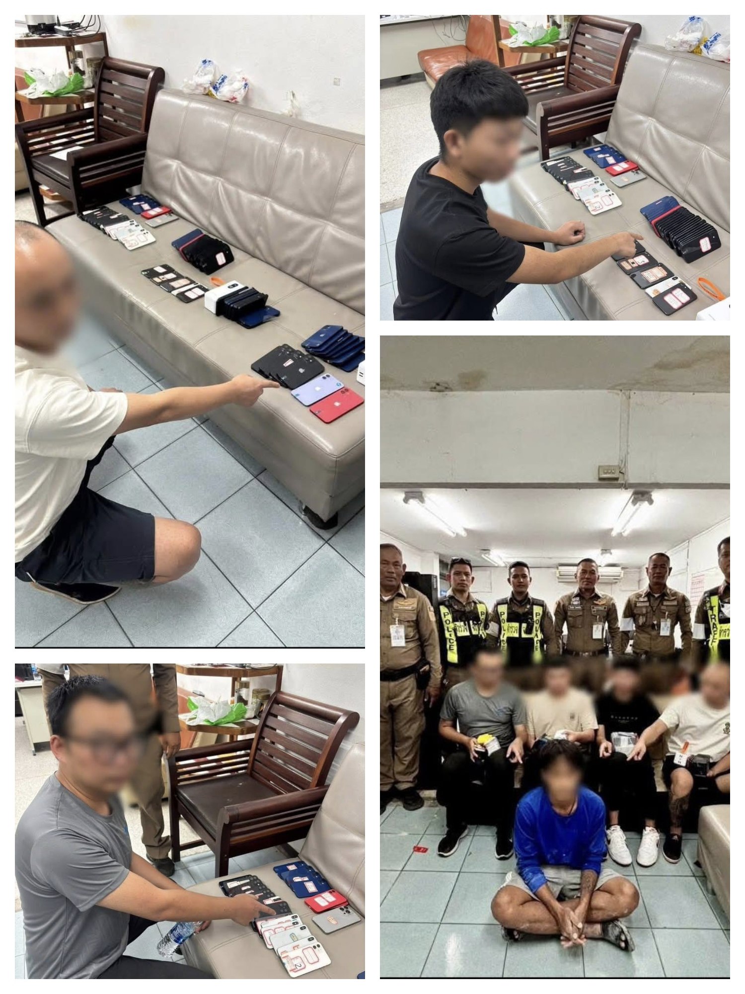 泰国新闻 北碧府截获81部iPhone!4名中国人偷渡入境,疑欲前往缅甸诈骗园区